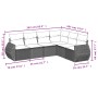 Garden sofa set 6 pieces and gray synthetic rattan cushions by , Garden sets - Ref: Foro24-3221411, Price: 452,79 €, Discount: %