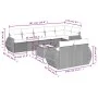 Garden furniture set 9 pieces and light gray synthetic rattan cushions by , Modular outdoor sofas - Ref: Foro24-3221631, Pric...