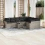 Set of 10-piece garden sofas with light gray synthetic rattan cushions by , Garden sets - Ref: Foro24-3219442, Price: 668,79 ...
