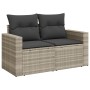 Gartensofa-Set, 10-teilig, mit Kissen, aus hellem grauen Kunststoff-Rattan. von , Gartensets - Ref: Foro24-3219442, Preis: 65...