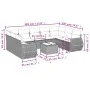 Set of 10-piece garden sofas with light gray synthetic rattan cushions by , Modular outdoor sofas - Ref: Foro24-3221811, Pric...