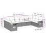 Set of 10-piece garden sofas with light gray synthetic rattan cushions by , Garden sets - Ref: Foro24-3253009, Price: 708,06 ...