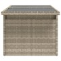 Gartentisch mit Glasoberfläche und Rattan-PE in Hellgrau, 100x55x73 cm. von , Gartentische - Ref: Foro24-366183, Preis: 116,7...
