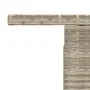 Garden table with light gray PE rattan surface and glass top, measuring 100x55x73 cm. by , Garden tables - Ref: Foro24-366183...