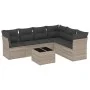 7-piece garden sofa set with light gray PE rattan cushions by , Garden sets - Ref: Foro24-3217692, Price: 480,95 €, Discount: %