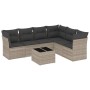 Set de sofás de jardín 7 pzas con cojines ratán PE gris claro de , Conjuntos de jardín - Ref: Foro24-3217692, Precio: 488,61 ...