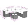 Set de sofás de jardín 7 pzas con cojines ratán PE gris claro de , Conjuntos de jardín - Ref: Foro24-3217692, Precio: 488,61 ...
