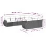 Set of 10-piece garden sofas with light gray synthetic rattan cushions by , Modular outdoor sofas - Ref: Foro24-3221891, Pric...