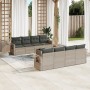 Gartenmöbel-Set 9-teilig mit Kissen aus hellem grauem Kunst-Rattan. von , Gartensets - Ref: Foro24-3219951, Preis: 618,53 €, ...