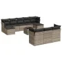 Garden sofa set 11 pieces and gray synthetic rattan cushions by , Garden sets - Ref: Foro24-3218342, Price: 717,66 €, Discoun...