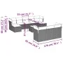 Garden sofa set 11 pieces and gray synthetic rattan cushions by , Garden sets - Ref: Foro24-3218342, Price: 717,66 €, Discoun...