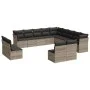 Set sofás de jardín con cojines 13 piezas ratán sintético gris de , Conjuntos de jardín - Ref: Foro24-3218492, Precio: 898,01...