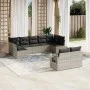 Set muebles jardín 9 pzas y cojines ratán sintético gris claro de , Conjuntos de jardín - Ref: Foro24-3220621, Precio: 621,47...