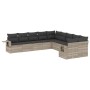 Gartensofa-Set, 10-teilig, mit Kissen, aus hellem grauen Kunststoff-Rattan. von , Gartensets - Ref: Foro24-3220711, Preis: 70...
