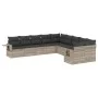 Set of 10-piece garden sofas with light gray synthetic rattan cushions by , Garden sets - Ref: Foro24-3220711, Price: 688,64 ...