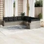 Set of 10-piece garden sofas with light gray synthetic rattan cushions by , Garden sets - Ref: Foro24-3253049, Price: 708,06 ...