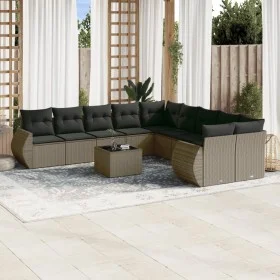 Garden sofa set 11 pieces and gray synthetic rattan cushions by , Modular outdoor sofas - Ref: Foro24-3221921, Price: 818,20 ...