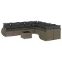 Garden sofa set 11 pieces and gray synthetic rattan cushions by , Modular outdoor sofas - Ref: Foro24-3221921, Price: 818,20 ...