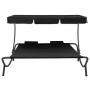 Garden lounge chair with canopy and black cushions by vidaXL, Outdoor beds - Ref: Foro24-313521, Price: 140,87 €, Discount: %