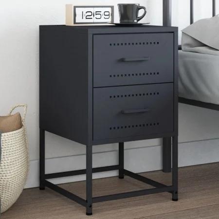 Nachttisch aus anthrazitgrauem Stahl, 36x39x60,5 cm. von , Nachttische - Ref: Foro24-846462, Preis: 73,22 €, Rabatt: %