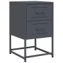 Mesita de noche acero gris antracita 36x39x60,5 cm de , Mesitas de noche - Ref: Foro24-846462, Precio: 73,22 €, Descuento: %