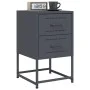 Mesita de noche acero gris antracita 36x39x60,5 cm de , Mesitas de noche - Ref: Foro24-846462, Precio: 73,22 €, Descuento: %