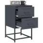 Nachttisch aus anthrazitgrauem Stahl, 36x39x60,5 cm. von , Nachttische - Ref: Foro24-846462, Preis: 73,22 €, Rabatt: %