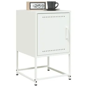 Mesitas de noche 2 unidades acero blanco 36x39x60,5 cm by , Nightstands - Ref: Foro24-846457, Price: 69,25 €, Discount: %