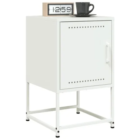 Nachttische, 2 Stück, weißer Stahl, 36x39x60,5 cm. von , Nachttische - Ref: Foro24-846457, Preis: 69,24 €, Rabatt: %