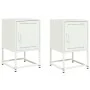 Nachttische, 2 Stück, weißer Stahl, 36x39x60,5 cm. von , Nachttische - Ref: Foro24-846457, Preis: 69,24 €, Rabatt: %