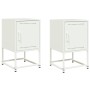 Nachttische, 2 Stück, weißer Stahl, 36x39x60,5 cm. von , Nachttische - Ref: Foro24-846457, Preis: 69,90 €, Rabatt: %