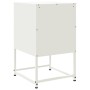 Nachttische, 2 Stück, weißer Stahl, 36x39x60,5 cm. von , Nachttische - Ref: Foro24-846457, Preis: 69,90 €, Rabatt: %