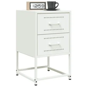 Nachttische, 2 Stück, weißer Stahl, 36x39x60,5 cm. von , Nachttische - Ref: Foro24-846469, Preis: 92,92 €, Rabatt: %
