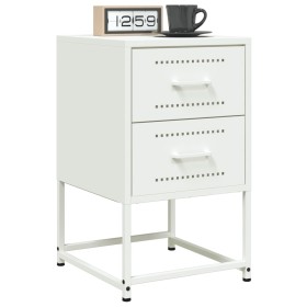 Nachttische, 2 Stück, weißer Stahl, 36x39x60,5 cm. von , Nachttische - Ref: Foro24-846469, Preis: 93,81 €, Rabatt: %