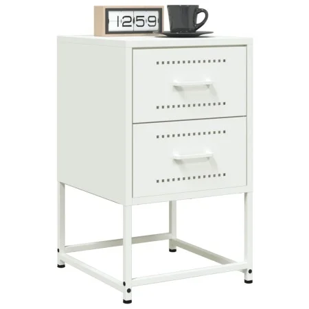 Mesitas de noche 2 unidades acero blanco 36x39x60,5 cm de , Mesitas de noche - Ref: Foro24-846469, Precio: 92,92 €, Descuento: %