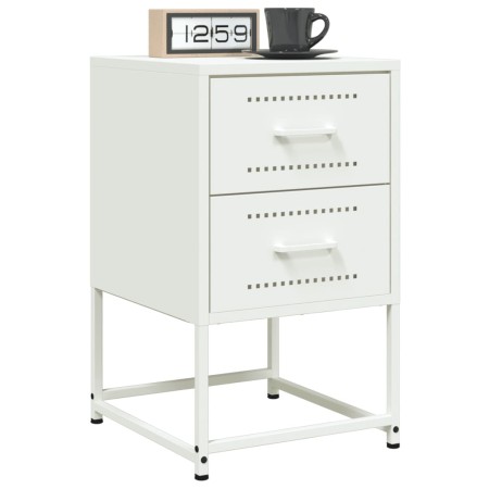 Nachttische, 2 Stück, weißer Stahl, 36x39x60,5 cm. von , Nachttische - Ref: Foro24-846469, Preis: 93,81 €, Rabatt: %