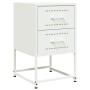 Nachttische, 2 Stück, weißer Stahl, 36x39x60,5 cm. von , Nachttische - Ref: Foro24-846469, Preis: 93,81 €, Rabatt: %