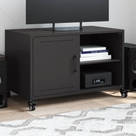 Mueble de TV acero negro 68x39x43,5 cm by , TV Furniture - Ref: Foro24-846668, Price: 67,65 €, Discount: %