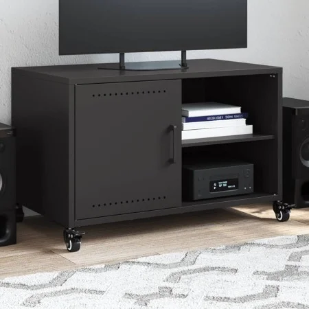Mueble de TV acero negro 68x39x43,5 cm by , TV Furniture - Ref: Foro24-846668, Price: 53,53 €, Discount: %