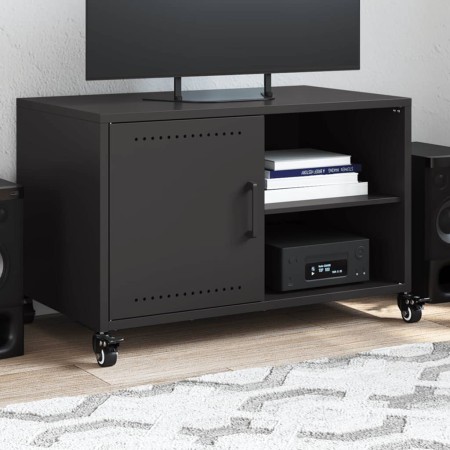 Schwarzer TV-Schrank aus Stahl, 68x39x43,5 cm. von , TV-Möbel - Ref: Foro24-846668, Preis: 67,65 €, Rabatt: %