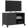 Schwarzer TV-Schrank aus Stahl, 68x39x43,5 cm. von , TV-Möbel - Ref: Foro24-846668, Preis: 67,65 €, Rabatt: %