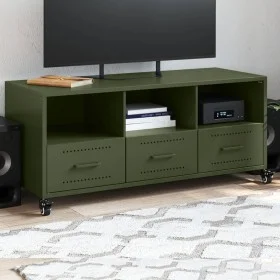 TV-Möbel aus olivgrünem Stahl, 100,5x39x43,5 cm. von , TV-Möbel - Ref: Foro24-846696, Preis: 117,55 €, Rabatt: %