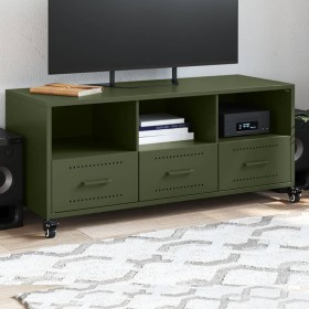 TV-Möbel aus olivgrünem Stahl, 100,5x39x43,5 cm. von , TV-Möbel - Ref: Foro24-846696, Preis: 119,08 €, Rabatt: %