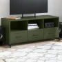 Mueble de TV de acero verde oliva 100,5x39x43,5 cm by , TV Furniture - Ref: Foro24-846696, Price: 117,55 €, Discount: %