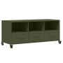 TV-Möbel aus olivgrünem Stahl, 100,5x39x43,5 cm. von , TV-Möbel - Ref: Foro24-846696, Preis: 119,08 €, Rabatt: %