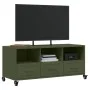 Mueble de TV de acero verde oliva 100,5x39x43,5 cm by , TV Furniture - Ref: Foro24-846696, Price: 117,55 €, Discount: %