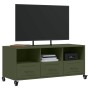 TV-Möbel aus olivgrünem Stahl, 100,5x39x43,5 cm. von , TV-Möbel - Ref: Foro24-846696, Preis: 119,08 €, Rabatt: %