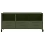 Mueble de TV de acero verde oliva 100,5x39x43,5 cm by , TV Furniture - Ref: Foro24-846696, Price: 117,55 €, Discount: %