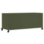 Mueble de TV de acero verde oliva 100,5x39x43,5 cm by , TV Furniture - Ref: Foro24-846696, Price: 117,55 €, Discount: %