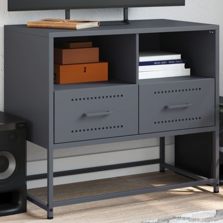 TV-Möbel aus anthrazitgrauem Stahl, 68x39x60,5 cm. von , TV-Möbel - Ref: Foro24-846550, Preis: 68,59 €, Rabatt: %